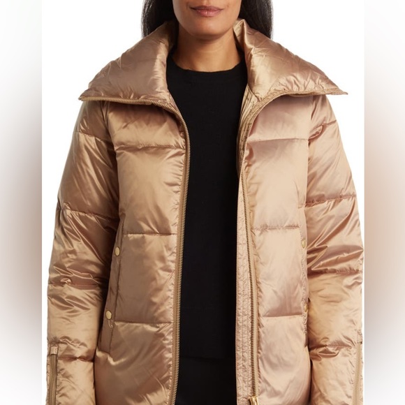 Donna Karan Gold Puffer Jacket - Picture 2 of 7